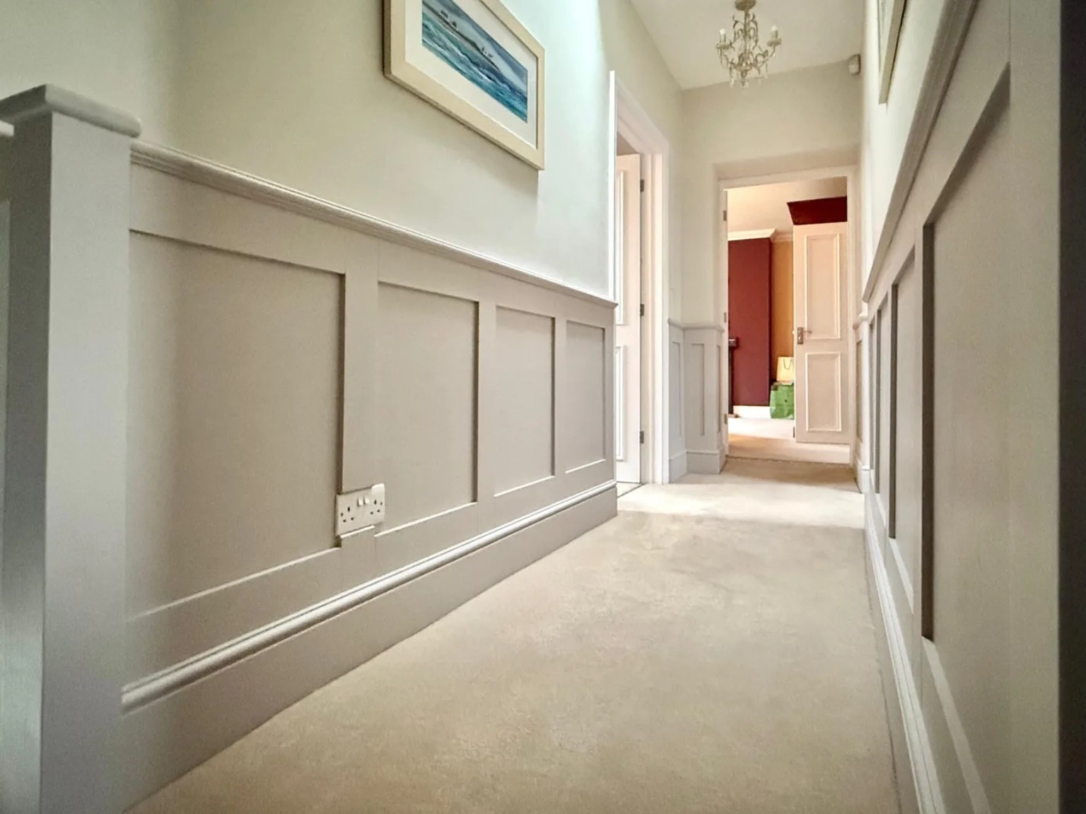 Bespoke hallway wall panelling by S.T. Joinery